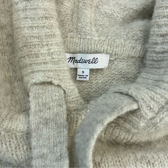 Madewell Womenโs Wilmington Hoodie Sweater Heather Parchment Size Small - Picture 9 of 11